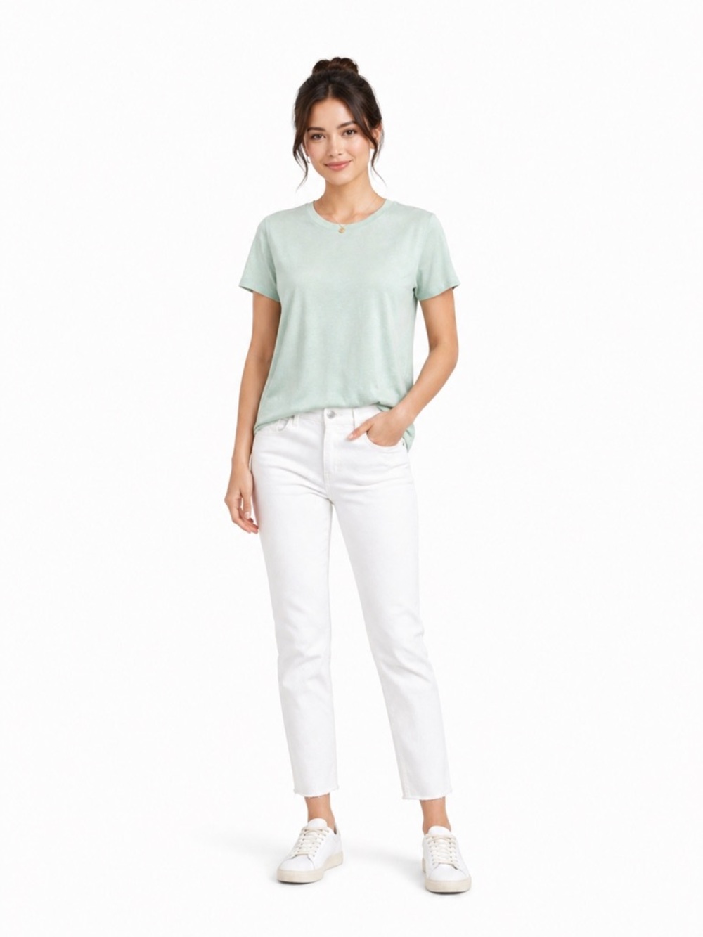 Vince Mint Green Short Sleeve Top